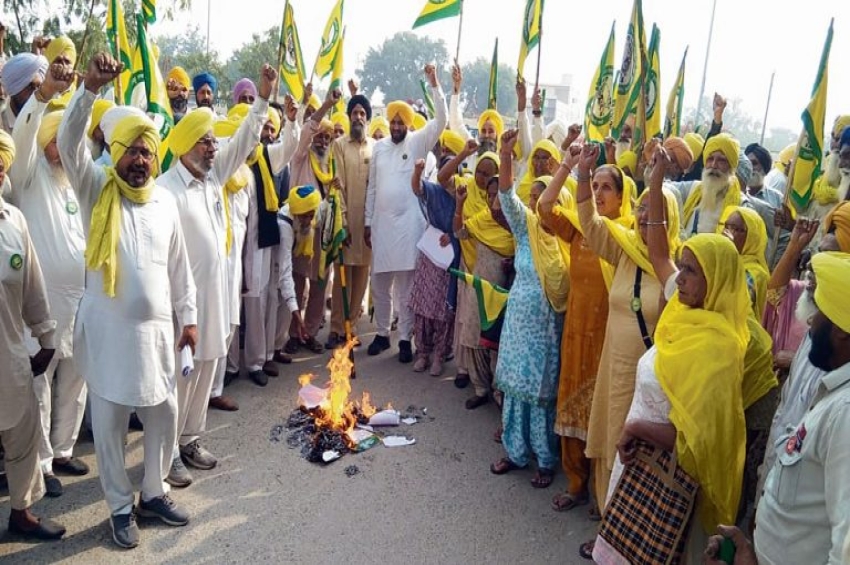 ਕਿਸਾਨ ਜਥੇਬੰਦੀਆਂ ਵੱਲੋਂ ਕੇਂਦਰ ਸਰਕਾਰ ਖ਼ਿਲਾਫ਼ ਮੁਜ਼ਾਹਰੇ