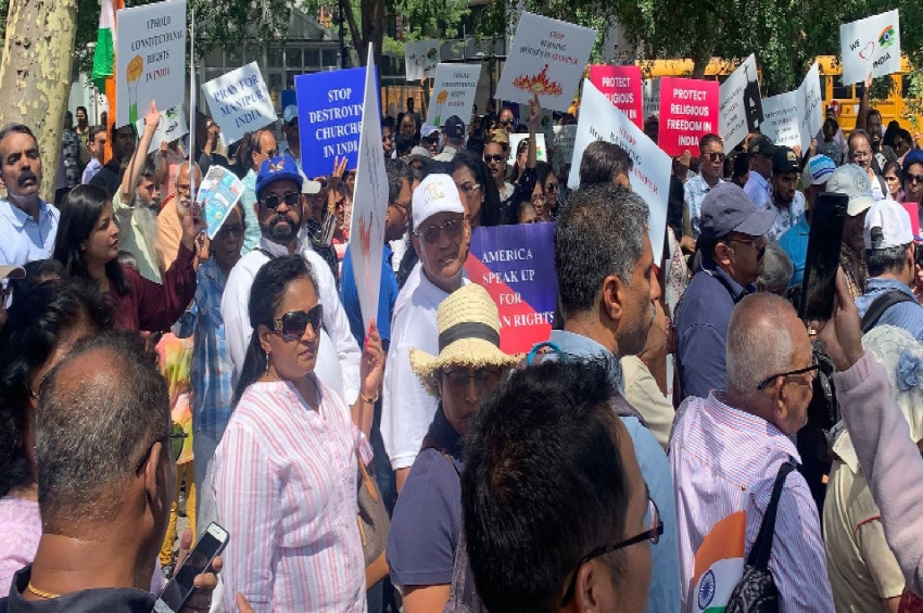 ਮਨੀਪੁਰ ਮਾਮਲੇ &rsquo;ਤੇ ਨਿਊਯਾਰਕ ਦੇ ਭਾਈਚਾਰੇ ਨੇ ਸੰਯੁਕਤ ਰਾਸ਼ਟਰ ਦੇ ਦਫਤਰ ਸਾਹਮਣੇ ਕੀਤਾ ਰੋਸ ਪ੍ਰਦਰਸ਼ਨ